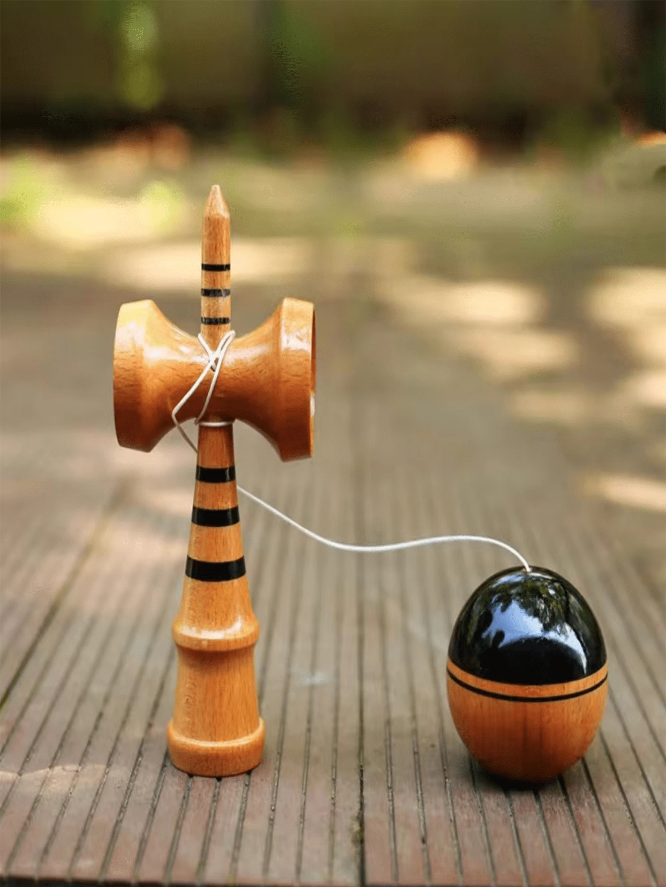 Beginner Sword Jade Ball, Professional Level Skill Ball For Juggling Competition, Japanese Moon Ball Made Of Natural Wood, Suitable For Outdoor Activities Of Teenagers. It Is A Multifunctional Juggling And Sports Ball Suitable For Beginners To Train Hand-Eye Coordination, Body Coordination And Control Ability. Best Gift For Self-Use Or Gifting. - Multicolor - View 1