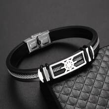 Pulsera de timón de barco para hombres moda personalizada accesorio viaje simple punk regalo joyería masculina estilo marinero - por defecto - Ver 7