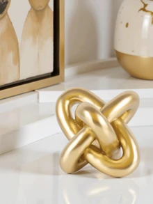 金色结饰摆件，现代几何圆形雕塑桌面摆件，小型圆形摆件，适用于家居、书架、咖啡桌、书柜装饰，礼品 - 彩色 - 查看 7