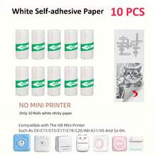 Mini Printer With Non Adhesive Paper, Wireless Thermal Printer Sticker Machine Suitable For Schools, Printing Photos, Study Notes, Scrapbooks, Diaries, Birthday Gifts