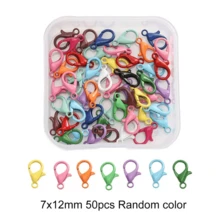 SMI Fine Juego de accesorios de joyería DIY de colores, que incluye cuentas, llaveros, anillas abiertas, mosquetones, ganchos y pasadores de ojo pequeños para la fabricación de joyas