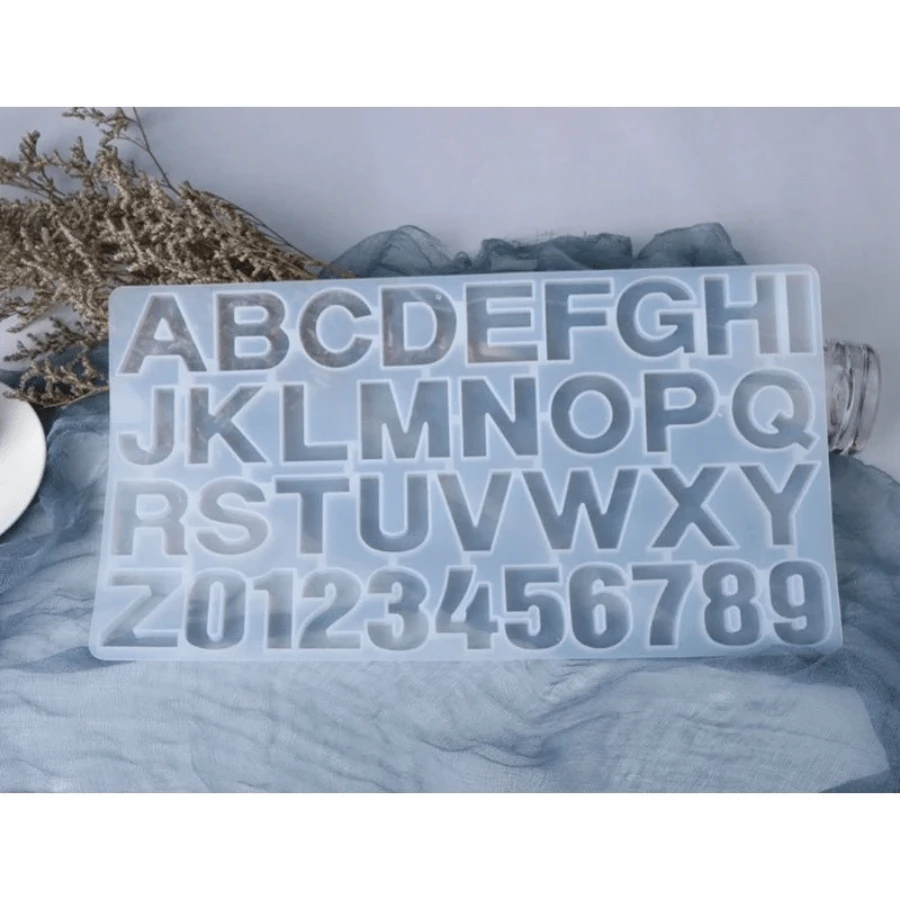 Alphabet Silicone Mold For Resin Products - Màu Xám nhạt - Xem 1
