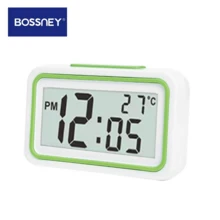 BOSSNEY Reloj digital, reloj que dice la hora, reloj despertador digital, reloj despertador para ciegos, ancianos y personas con problemas de audición, reloj digital en inglés a pilas. - Azul - Ver 9