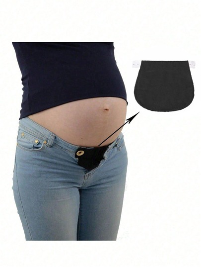 Boucle d'extension de taille en jean noir, minimaliste et pratique multifonction