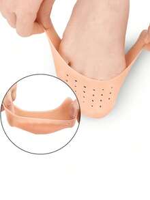 QKC 2 件升级版软凝胶脚趾垫，芭蕾脚趾保护垫，增加缓冲和保护，减少脚趾和地板之间的摩擦，增加舒适度，有白色和米色可选