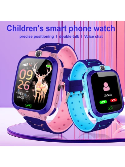 多功能儿童教育电子手表，带学习游戏、相机、有声读物、手电筒、触摸屏数字、可定制主题、多功能电子手表、男孩/女孩礼物、支持 2G 网络频段 900-1800 850-1900