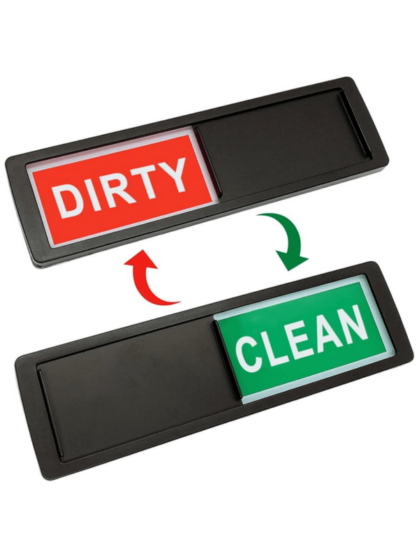 Dishwasher Magnet Clean Dirty Sign, Universal Appliance Status Magnet: High-Visibility Clean/Dirty Indicator With Scratch-Resistant Surface. Prevents Unnecessary Door Opening & Energy Waste. Works On All Magnetic Surfaces - Dishwashers, Fridges & Freezers. Essential For Busy Households, Rentals & Office Environments.