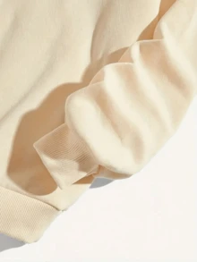 Tween Girl Graphic Print Thermal Lined Sweatshirt, Warm & Comfortable For Autumn/Winter