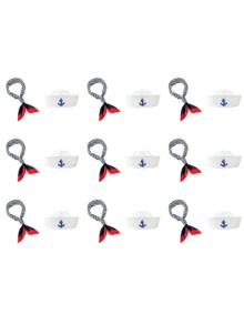 1pc Polyester Sailor Hat For Women & Men, Yacht Captain Hat, Suitable For Halloween, Christmas, Bachelorette Party, Cosplay, Yacht Party, Parade, Adult Party, Beach