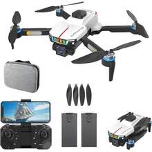 Drone Quadcopter, 720P HD Camera Light Flow Fixed Height Hover, One Button Lifting, Entry-Level Folding Remote Control Dron Toy– Ideal Gift For Christmas, Halloween, And Thanksgiving.Thanksgiving. - Rojo - Ver 3