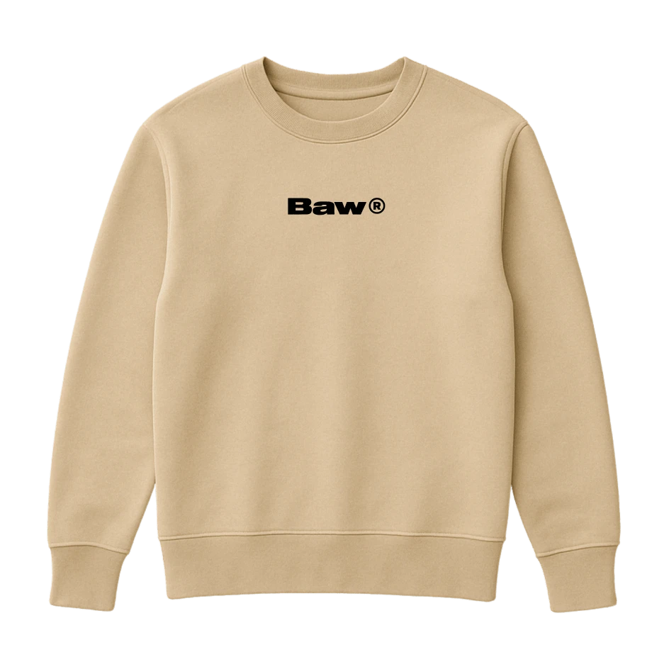 BAU Unisex Streetwear Crewneck Sweatshirt - Beige - View 1