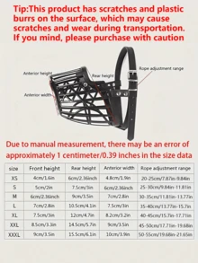 1pc Breathable Anti-Barking Dog Muzzle, Adjustable Comfortable & Mesh Cage Muzzle For Small & Large Dogs (Random Color)