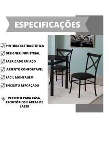 Comfortable Kitchen Dining Chair In Single Steel, Plain Black - 黑色 - 查看 3