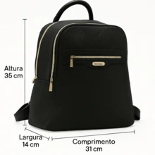 Mochila Bolsa Feminina Chenson Costa Casual Preto Original