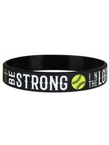 1件/3件基督教圣经经文垒球宗教硅胶手链腕带