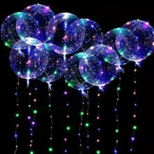 10-Pack Transparent LED Bubble Balloons 3 M – Warm, Cool Or RGB Lights, Party Wedding Birthday Décor - Colorido - 查看 2