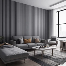 1 Roll (2m/3m/5m/6m/10m) Vintage Black & Gray Faux Lattice Striped Wallpaper, Removable And Self-Adhesive Contact Paper, Vinyl Wallpaper For DIY Home Decor, Room Background, Bedroom, Kitchen, Living Room, Bathroom, Cabinet, Furniture Renovation - Multicolor - View 5