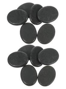 4 件大号热石按摩套装：专业必备热疗设备，用于放松和缓解疼痛、学校、返校、旅行、旅行必需品、家居必需品、水疗、按摩工具、按摩、按摩器、水疗 - 黑色 - 查看 2