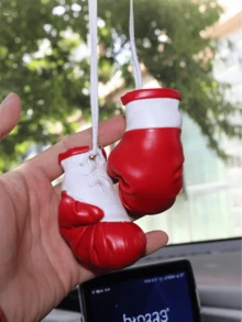 Durable & Fashionable Car Interior Accessories, Mini Boxing Glove Rear View Mirror Decor - A Great Holiday Gift - Multicolor - View 9