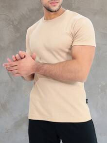 Men T-Shirts - Beige - View 1