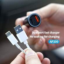 GPS Globaler Tracker für Autos, mit USB und Typ-C, kompatibel mit "Apple Find My", unterstützt Smartes Autoladegerät, USB-C Schnellladegerät, Handy-Ortungsgerät, Schnellladendes Smart, Diebstahlschutz-Tracker, Auto-GPS-Tracker, GPS-Tracker Globale Positionierung, Präzise Navigation, Smartes Auto-Kit AP200, Präzises Ferntracking & langanhaltend Akku, Geeignet für Autodiebstahlwarnung, Tracking & Ortung - Verschiedenfarbig - Übersicht 5