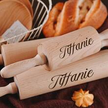 Personalized Wooden Rolling Pin, Customized Engraved Kitchen Utensil, Solid Wood Baking Tool, Thoughtful Grandma Gift, Personalized Gift For Mom Custom Gift For Her Mothers Day Grandma Gift Gift From Daughter Engraved Rolling Pin Kitchen Rolling Pin Solid Wood Cookie Personalized Gift For Mom Gift Kitchen Decoration - Multicolor - View 8