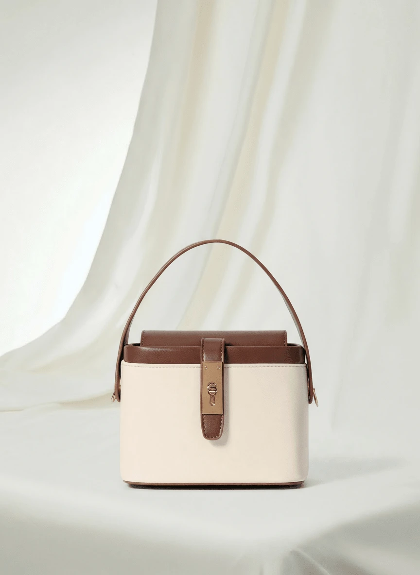 Clariva Bolso cuadrado simple y de moda para uso diario, compras, viajes, campus, minimalista, ligero, con contraste de color y correa ajustable de cuero para mujer. Bolso bandolera/de hombro para mujer para ir a la oficina, negocios, trabajo, uso diario. Esencial para chicas, estudiantes universitarias, mujer de negocios casual. Regalo perfecto para Navidad.