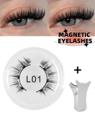 Zestaw magnetycznych rzęs, zawiera profesjonalny aplikator, wielokrotnego użytku, nie wymaga kleju, w kreskówkowym stylu, naturalne i puszyste, lekkie narzędzie do makijażu oczu, odpowiednie do makijażu, podróży, na imprezę, na Boże Narodzenie i na Nowy Rok