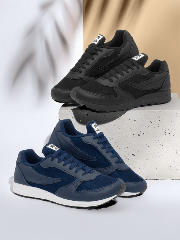 Tenis Masculino preto e marinho Casual Leve Confortavel Todo Estiloso Calce bem NVZ 10