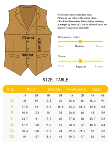 Mens Wool Tweed Vest Classic Herringbone Retro V Neck Suit Vests Sleeveless Jacket Herringbone Waistcoat Tuxedos For Prom - 橘色 - 查看 3