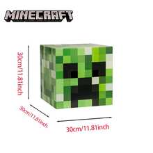 Microsoft 1 PC  Officially Licensed Creeper Headgear Toy Green Anime Peripheral Toys Family Reunion Friends Party Essential Fashion Play Props Halloween Christmas Thanksgiving Surprise Party Gifts For Family And Friends