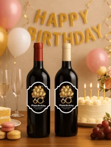 Bộ 6 nhãn rượu sinh nhật tùy chỉnh 10*12CM, chữ tùy chỉnh 21/30/40/50/60/70/80/90 tuổi, quà sinh nhật vui nhộn, quà chúc mừng sinh nhật các năm khác nhau cho con gái/con trai/cha mẹ/ông bà/bạn bè, quà sinh nhật lần thứ 30 cá nhân hóa cho anh ấy/cô ấy, thời trang. - Nhiều màu - Xem 8