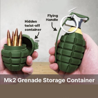 3D Printed Grenade Model - Highly Simulated Collectible, Plastic Non-Functional Display Item, Detailed Texture, Ideal Gift For Military Enthusiasts