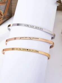 Personalized Bracelet, Engraved Bracelet, Customized Name Bracelet, Summer Jewelry, Family & Couple Gift, Gift For Her, Delicate Engraved Cuff Personalized Cuff Bracelet Customized Bracelet Inspirational Gift Personal Motto Bracelet