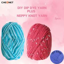 3 团柔软渐变色纱线，钩针和针织纱线，适合日常 DIY 钩针和针织毛衣、围巾、帽子、DIY 工艺品，50 克 * 3，适合初学者