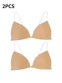 1/2 Pcs Sticky Invisible Bras Push-Up Bra Cups For Backless Dresses, Breathable Self-Adhesive Lift Pads For Women, Reusable & Skin-Friendly - Nhiều màu - Xem 8
