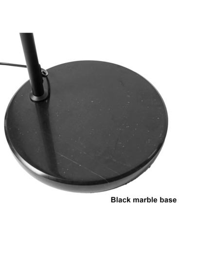 Alpinaluz Arco Vloer Lamp 40cm Zwart Textile Shade, Marble Base, Adjustable Height Up To 180cm, E27, Foot Switch view 3