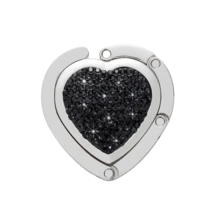 1pc Rhinestone Heart Shaped Foldable Handbag Hook, Women's Purse Hanger Holder Rack For Desktop, Folding Desk Decor - Multicolor - View 14