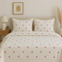 3-Piece Queen Quilt Kit With Pillowcases, Cherry Blend Cotton - Cherry - View 6