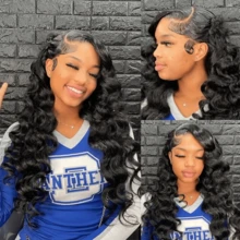 松散波浪束真人发卷发水深波浪 1/3/4 束秘鲁真人发接发 100% 真人发 30 40 英寸真人发接发适合女孩，非常适合 DIY 发型，适合所有种族，是圣诞节、新年和万圣节等其他节日、Cos、发饰万圣节角色扮演装扮时尚派对圣诞狂欢节音乐节新年礼物送给女性的理想礼物