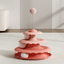 New Cat Turntable Ball Cat Self-Entertainment Toy, Cat Teaser Toy, Pet Supplies - Multicolor - View 10