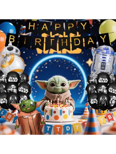 Star Wars 22pcs/Set Star Wars Themed Party Decorations, Including Shaped Balloons, Space Robot Shaped Balloons, Birthday Party Decorations, And Versatile Party Decorations For All Types Of Gatherings