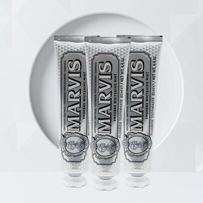  Marvis - Pasta de dientes blanqueadora para fumadores (85ml) - Paquete de 3