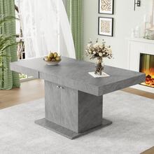 Ausziehbarer Esstisch, L140/180*W80*H76cm,Esstisch mit Stauraum, rechteckiger Esstisch, Kaffee-Freizeittisch,  Platzsparender multifunktionaler Esstisch, Automatischer Teleskoptisch,Betonoptik