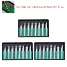 20/30 Piece Rhinestone Burr Set, 3mm Handle Carving Drill Bit, Fine Carving And Polishing Drill Bit Set, Rhinestone Coating Can Improve Cutting Efficiency, Very Suitable For Jewelry Carving, Woodworking, Handicrafts And DIY