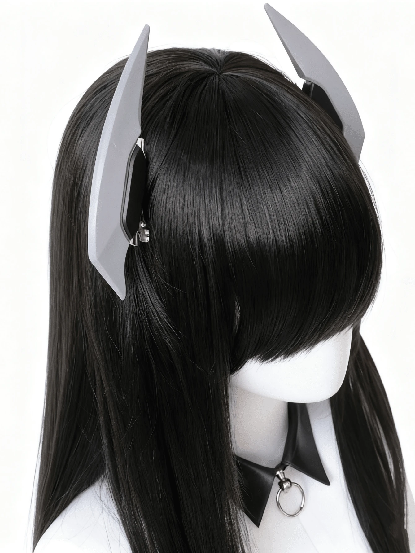 1pc Cyberpunk Style Cosplay Hair Clip, Dual-Color Angel Themed Decorative Hair Accessory, Stocking Stuffer For Adults, Hair Accessories, Head Accessories, Hairpin - Xám - Xem 1
