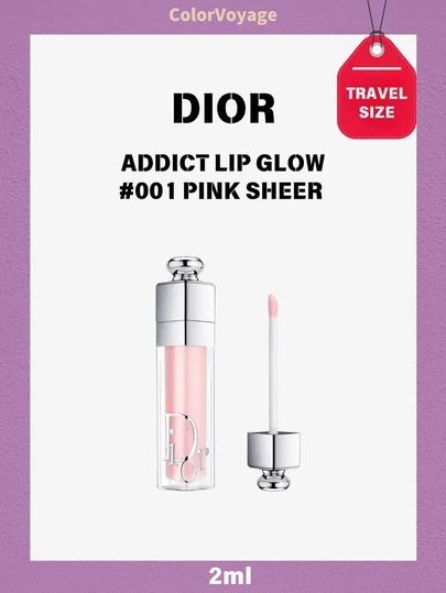  [2ml Tamaño de viaje] Dior Addict Lip Glow - Hidratación instantánea y duradera - Humedad durante 24 horas
