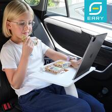 ROOLAEFOO Verstellbarer Auto-Klapptisch für Rücksitz – Multifunktionaler Getränkehalter & Ablagetisch aus, faltbar und stabil,robustes ABS-Material,ideal für Reisen & Arbeiten im Auto