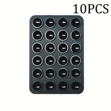 1/2/3/4/5/10/50个硅胶双面手机吸盘方形手机支架每侧24个吸盘20种颜色可选双面加厚通用适用于办公桌、瓷砖和浴室墙壁 - 彩色 - 查看 43