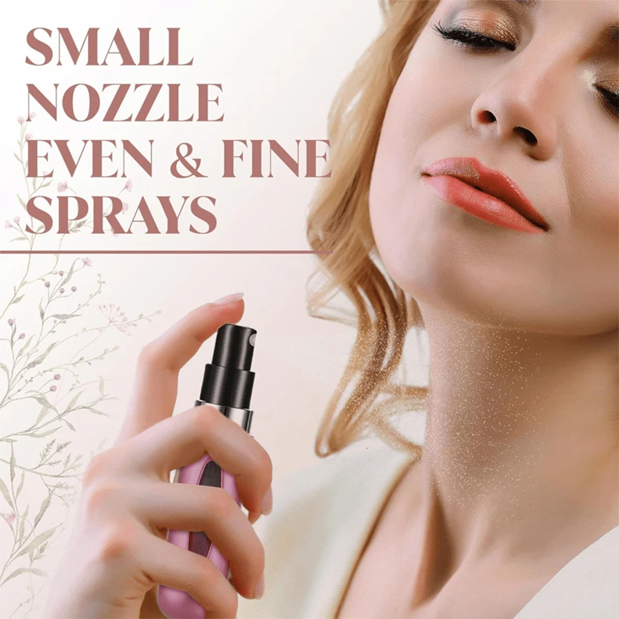 Travel Perfume Atomizer - Leak-Proof Metal Design For Journeys - Hồng - Xem 1